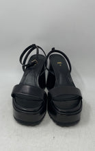 Load image into Gallery viewer, Zara Womens Black Leather Open Toe Block Heel Ankle Strap Sandals Size 38
