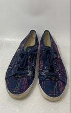 Load image into Gallery viewer, Coach Womens Dee Q1653 Purple Blue Plaid Signature Sneakers Shoes Size 9B