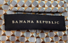 Load image into Gallery viewer, Banana Republic Mens Multicolor Geometric Print Silk Adjustable Designer Tie
