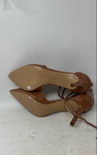 Load image into Gallery viewer, Michael Kors Womens Brown Patent Leather Pointed Toe Ankle Strap Heels Size 11
