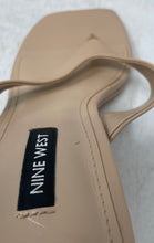 Load image into Gallery viewer, Nine West Womens Nest3 Beige Square Toe Slip-On Thong Sandals Size 8.5 M