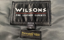 Load image into Gallery viewer, Wilsons Mens Black Leather Long Sleeve Thinsulate Ultra Insulation Jacket Sz XL