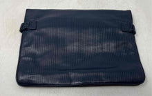 Load image into Gallery viewer, Vintage Bellido Womens Blue Genuine Leather Flap Clutch Handbag