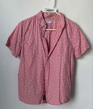 Load image into Gallery viewer, Abercrombie Kids Boys Pink White Printed Short Sleeve Button-Up Shirt Size 13-14