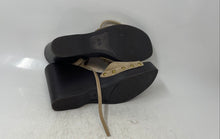Load image into Gallery viewer, Zara Womens Beige Suede Studded Wedge Heel Ankle Strap Sandals Size EUR 40