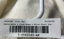 Load image into Gallery viewer, Abercrombie & Fitch Womens White Short Sleeve Collared Polo Sweater Size XXS