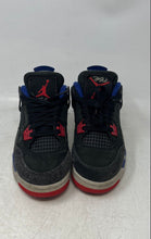 Load image into Gallery viewer, Nike Boys Air Jordan 4 Retro Black Red Blue Lace-Up Sneaker Shoes Size 4Y