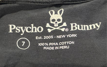 Load image into Gallery viewer, Psycho Bunny Mens Black Graphic Print Short Sleeve Pullover T-Shirt Size 7