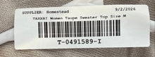 Load image into Gallery viewer, Tahari Womens Taupe Studded Dolman Sleeve Boat Neck Pullover Sweater Size M