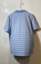 Load image into Gallery viewer, Calvin Klein Mens Blue White Striped Short Sleeve Regular Fit Polo Shirt Size XL