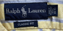 Load image into Gallery viewer, Ralph Lauren Mens Yellow Long Sleeve Classic Fit Dress Shirt Size 17.5 32/33