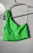 Load image into Gallery viewer, Lululemon Womens Green Sleeveless One-Shoulder Activewear Sports Bra Size Small