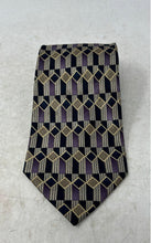 Load image into Gallery viewer, Pierre Cardin Mens Multicolor Geometric Print Silk Keeper Loop Designer Tie