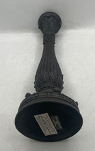 Load image into Gallery viewer, Antique Fitz & Floyd Matte Black Intricately Carved Resin Candlestick Holder