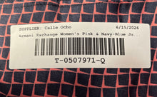 Load image into Gallery viewer, Armani Exchange Womens Pink & Navy Blue One-Piece Jumpsuit Size 0 Missing Belt