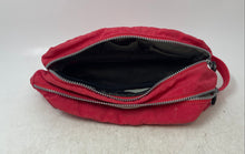 Load image into Gallery viewer, Kipling Womens Red Top Zipper Agot Travel Cosmetic Makeup Bags Faded Material