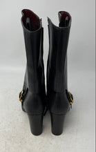Load image into Gallery viewer, Franco Sarto Womens Wyatt Black Leather Round Toe Block Heel Riding Boots Sz 6M
