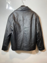 Load image into Gallery viewer, Joshua Ross Mens Black Leather Collared Long Sleeve Full-Zip Jacket Size M