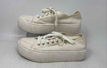 Load image into Gallery viewer, A New Day Womens White Lace-Up Low Top Round Toe Sneaker Shoes Size 7.5