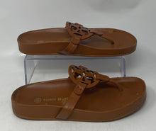 Load image into Gallery viewer, Authentic Tory Burch Womens Brown Slip-On Thong Sandals Size 8M Damaged