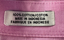 Load image into Gallery viewer, Calvin Klein Mens Pink Cotton Short Sleeve Collared Button-Up Shirt Size Large