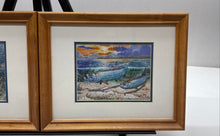 Load image into Gallery viewer, Carey Chen Ceramic Tile Mural Set Art Prints Taron Channel Fish Framed Set Of 2