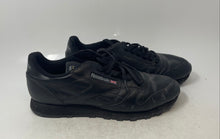 Load image into Gallery viewer, Reebok Mens Classic Leather Black Lace-Up Low Top Sneakers Shoes Size 11.5