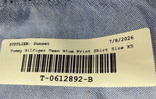 Load image into Gallery viewer, Tommy Hilfiger Womens Blue Polka Dot Cotton Short Sleeve Button-Up Shirt Size XS