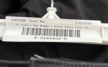 Load image into Gallery viewer, St. John's Bay Womens Black Flat Front Pockets Straight Leg Chino Pants Size 10