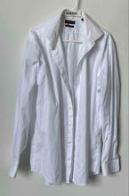 Load image into Gallery viewer, Lauren Ralph Lauren Mens White Stretch Fabric Tall Fit Dress Shirt Size 17 36/37