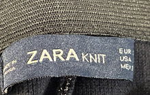 Load image into Gallery viewer, Zara Womens Black Glitter Knit High-Waist Ankle Leggings Pants Size Small