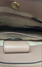 Load image into Gallery viewer, Michael Kors Womens Reagan Brown Pink Monogram Leather Inner Pocket Satchel Bag