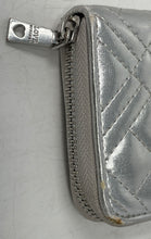 Load image into Gallery viewer, Authentic Love Moschino Womens Silver-Tone Zip-Around Wallet Stained & Damaged