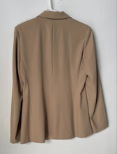 Load image into Gallery viewer, Ann Taylor Womens Khaki Notch Lapel Long Sleeve Two-Button Blazer Size 6
