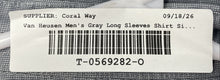 Load image into Gallery viewer, Van Heusen Mens Gray Easy Care Long Sleeve Collared Dress Shirt Size 18 34/35