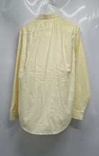 Load image into Gallery viewer, Michael Kors Mens Yellow Cotton Long Sleeve Tailored Fit Button-Up Shirt Size M