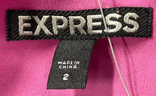 Load image into Gallery viewer, Express Womens Pink Tie Waisted Back Zip Ruffled Short Lined Mini Skirt Size 2