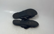 Load image into Gallery viewer, Calvin Klein Womens Katie Black Crisscross Strap Flat Slide Sandals Size 6.5
