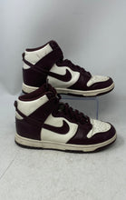 Load image into Gallery viewer, Nike Womens Dunk High DD1869-601 Beige Burgundy Basketball Shoes Size 7
