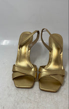 Load image into Gallery viewer, Paula Torres By Ana Paula Siebert Womens Gold Leather Slingback Sandals Size 6
