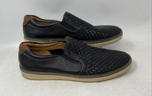 Load image into Gallery viewer, Johnston & Murphy Mens McGuffey 2 Black Woven Leather Slip-On Loafer Shoes 10M