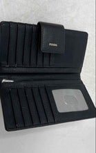 Load image into Gallery viewer, Fossil Womens Multicolor Leather Patchwork Logan RFID Tab Bifold Wallet