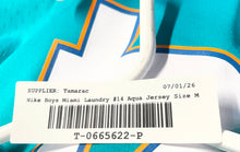 Load image into Gallery viewer, Nike Boys Aqua NFL Miami Dolphins Jarvis Landry #14 Football Jersey Size Medium