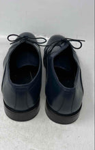 Load image into Gallery viewer, Vellapais Mens Dark Blue Leather Cap Toe Lace-Up Oxford Dress Shoes Size 12