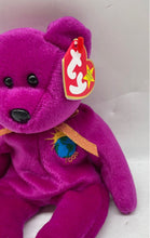 Load image into Gallery viewer, Ty Beanie Babies Baby Decade Bear Purple Stuffed Animal 2003 With Tag
