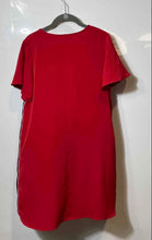 Load image into Gallery viewer, Tommy Hilfiger Womens Red Short Sleeve Round Neck Pullover Shift Dress Size M