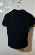 Load image into Gallery viewer, Lacoste Youth Black Embroidered Logo Spread Collar Short Sleeve Polo Shirt Sz 7