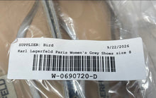 Load image into Gallery viewer, Karl Lagerfeld Paris Womens Gray Leather Slip-On Pointed Toe Ballet Flats size 8