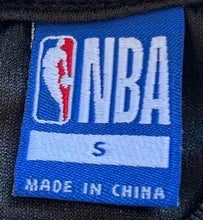 Load image into Gallery viewer, NBA Boys Black Graphic Print Short Sleeve Stand-Up Collar Shirt Jersey Size S