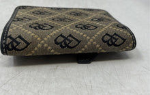 Load image into Gallery viewer, Dooney & Bourke Womens Brown Black Signature Print Outer Pocket Trifold Wallet